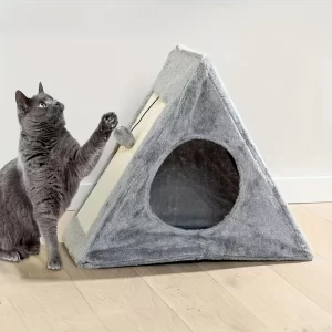 Sisal Cat Nest Creative Foldable Dual Purpose Triangular Cat Scratch Board Durable and Scratchy